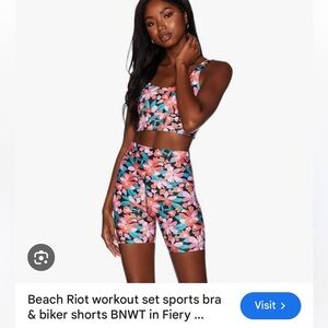 Beach Riot Women's Colorful Floral Bike Shorts